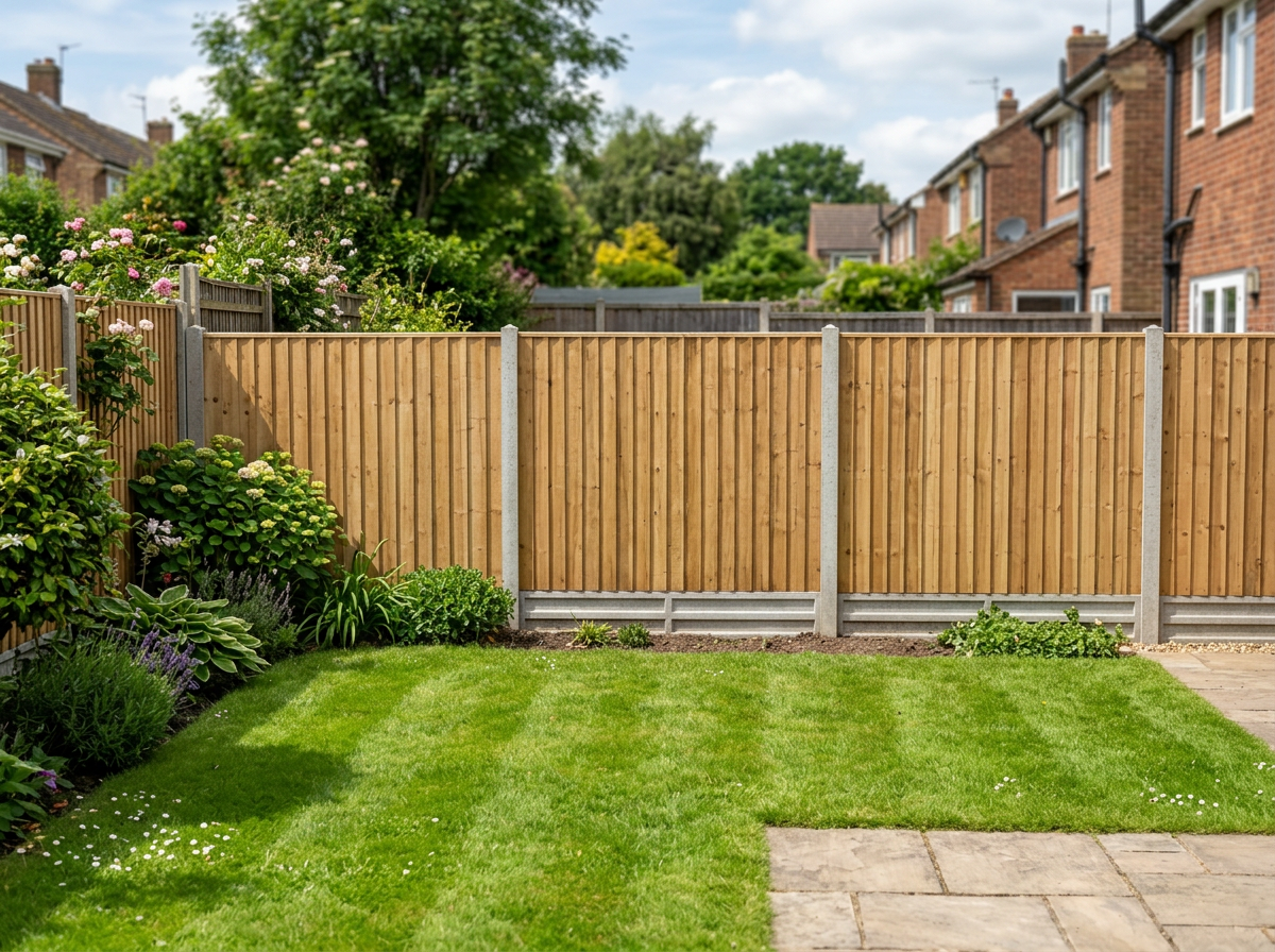 Timber panel fencing — APD Landscaping, Northern Ireland