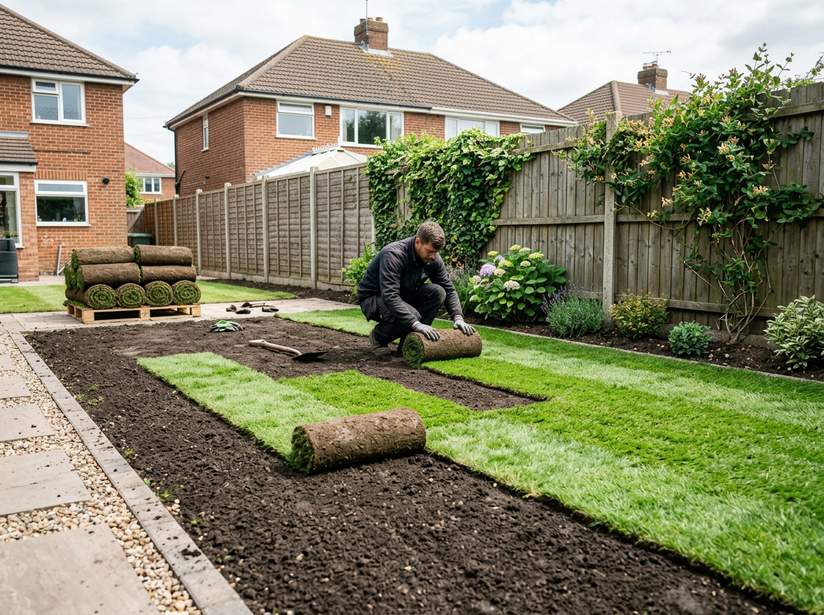 Fresh turf & lawn installation — APD Landscaping, Northern Ireland
