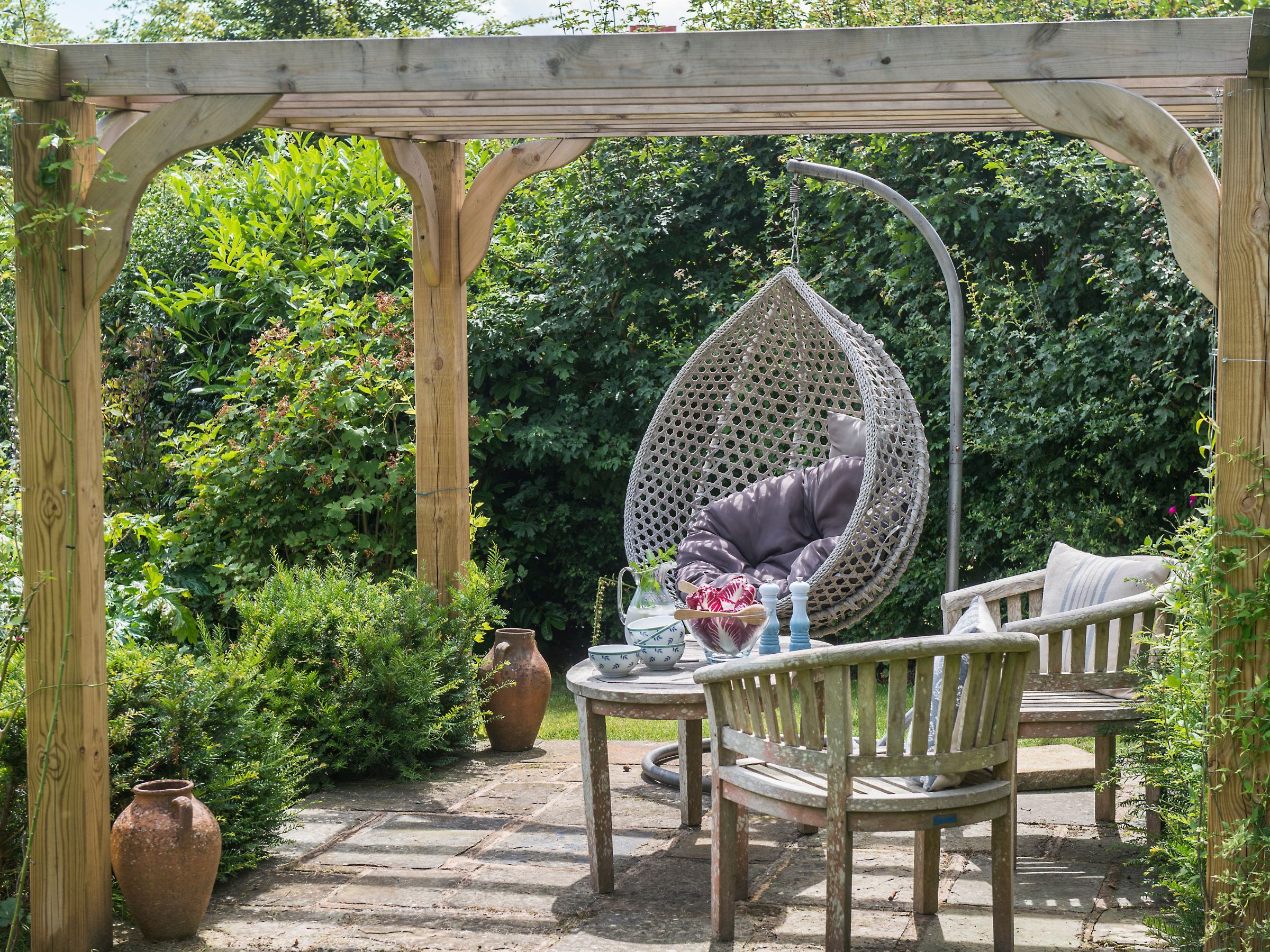 Patios with pergolas & seating — APD Landscaping, Northern Ireland