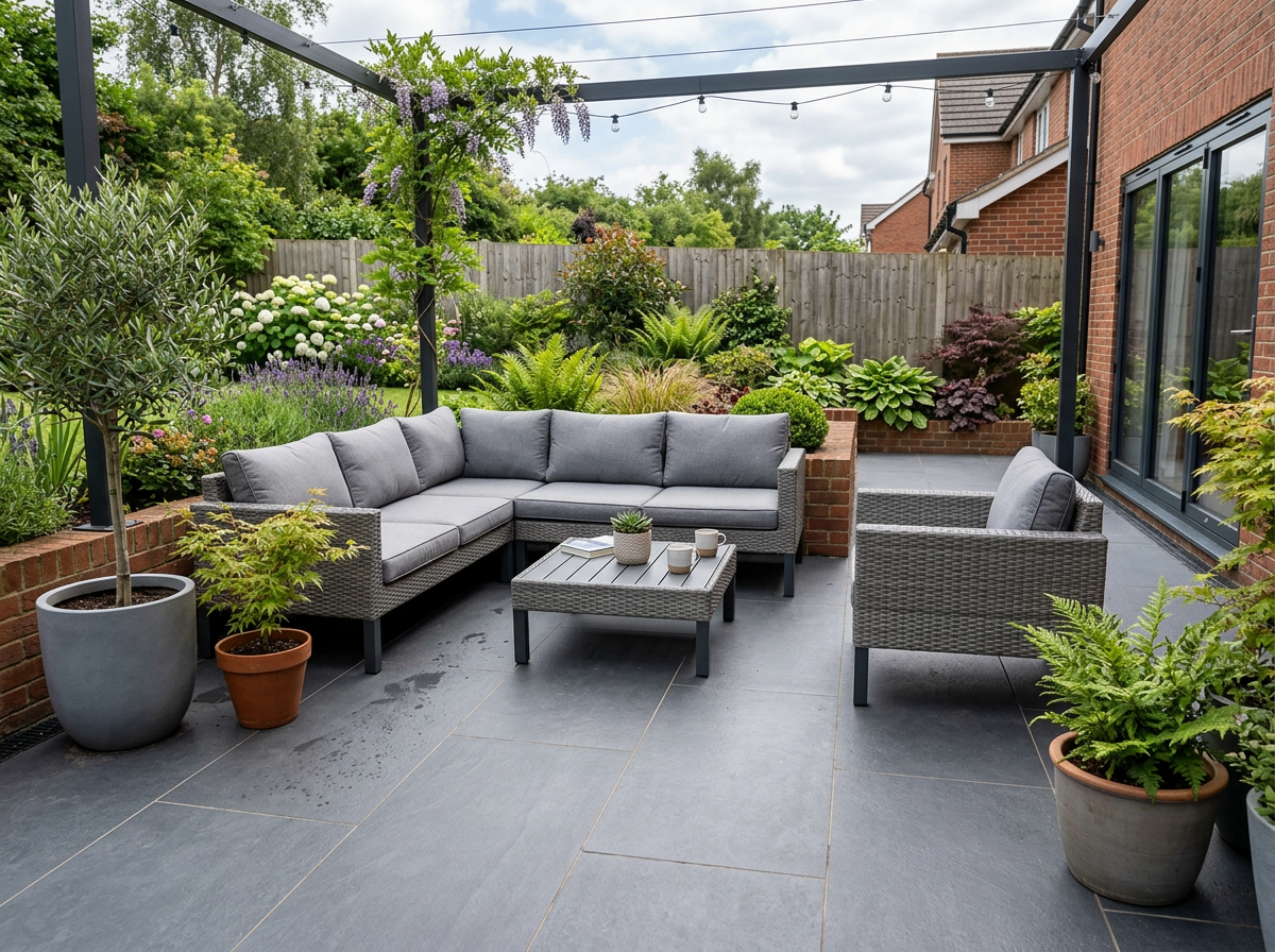 Porcelain paving patios — APD Landscaping, Northern Ireland